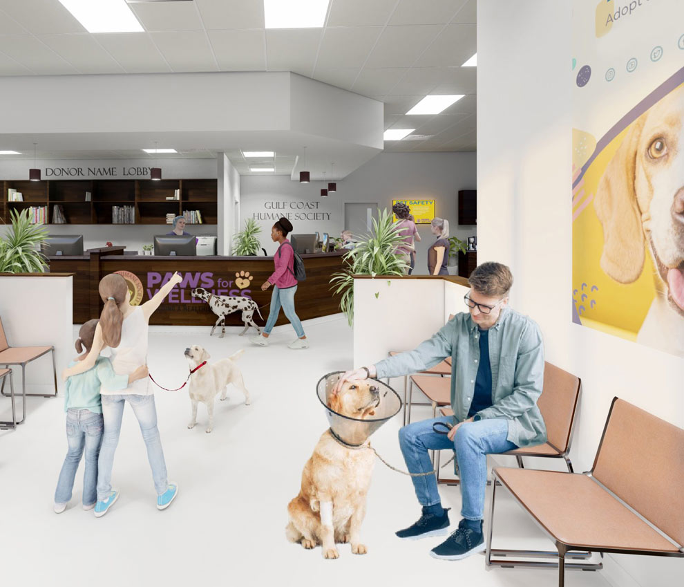 New Gulf Coast Humane Society Veterinary Clinic Design | Paws for Wellness Capital Campaign